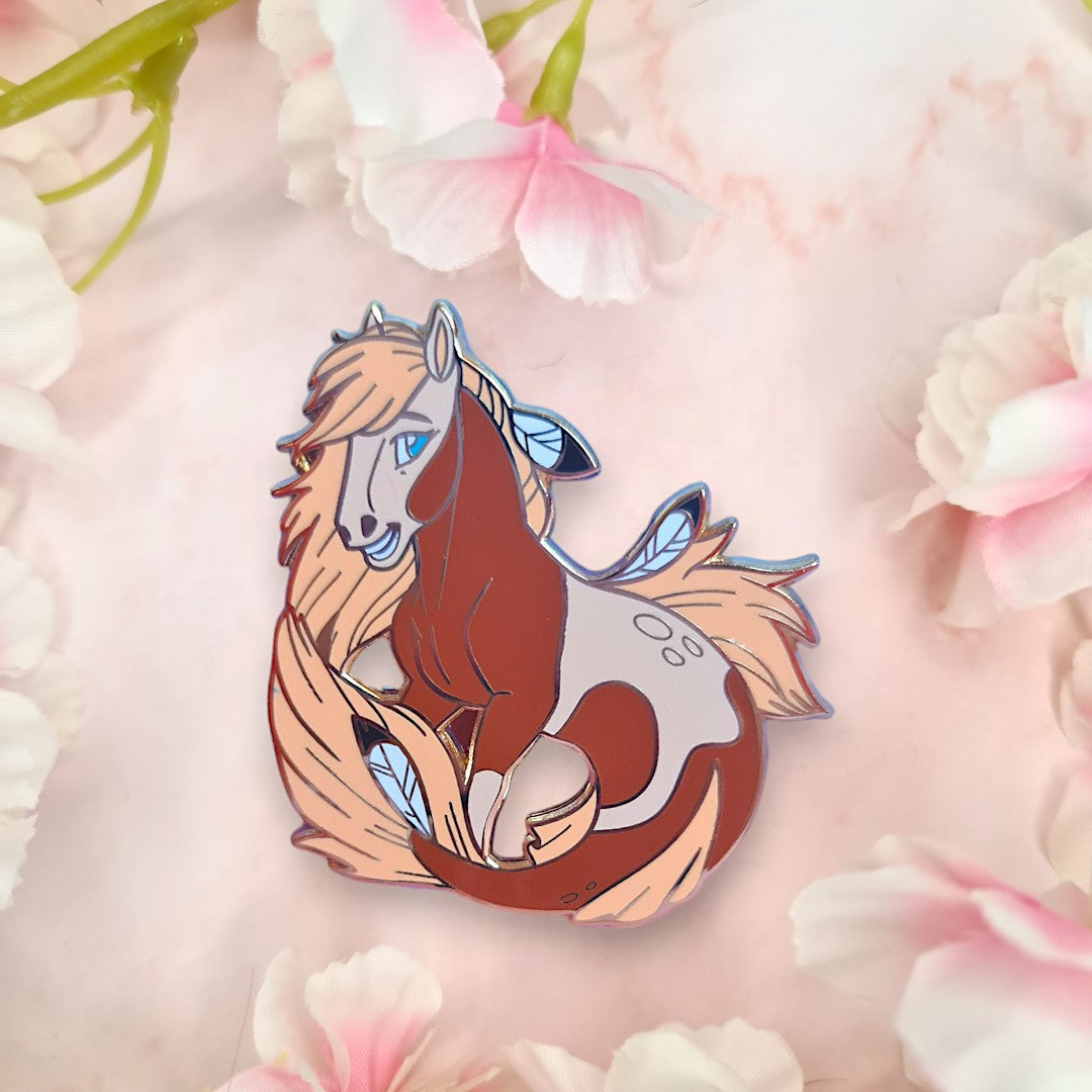 Pinto Mustang Seahorse XL Enamel Pin