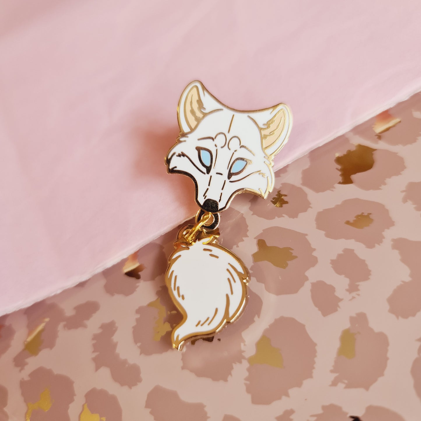 Snowdrop Dangle Tail Enamel Pin