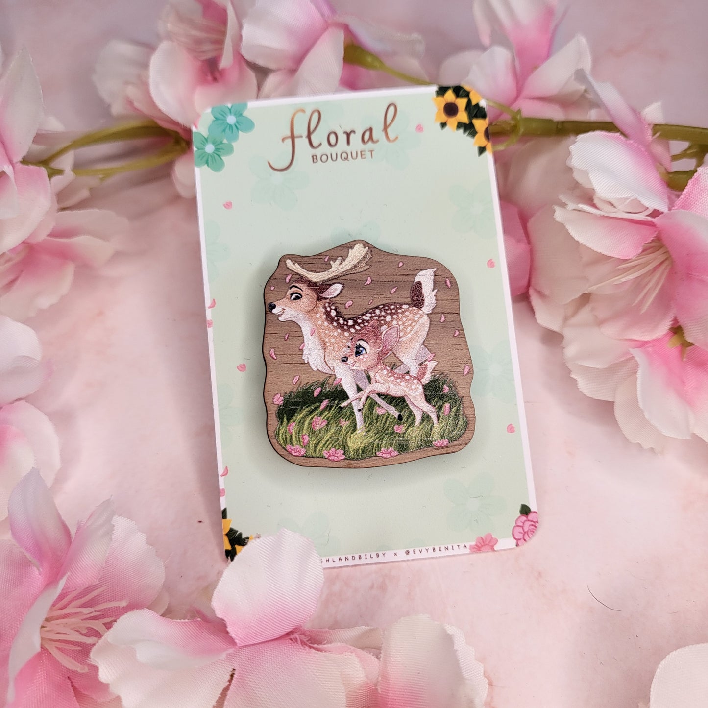 Fallow Deer Wooden Pin