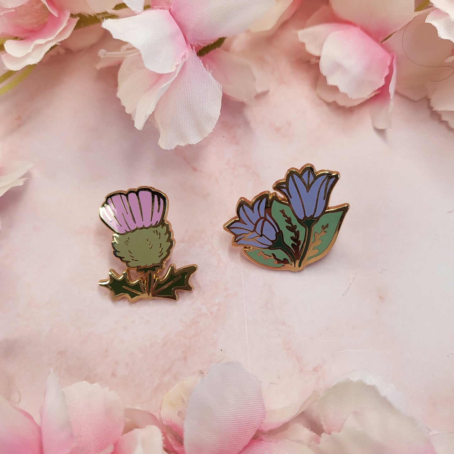 Highlands Mini Pin Set (Bluebell + Thistle)