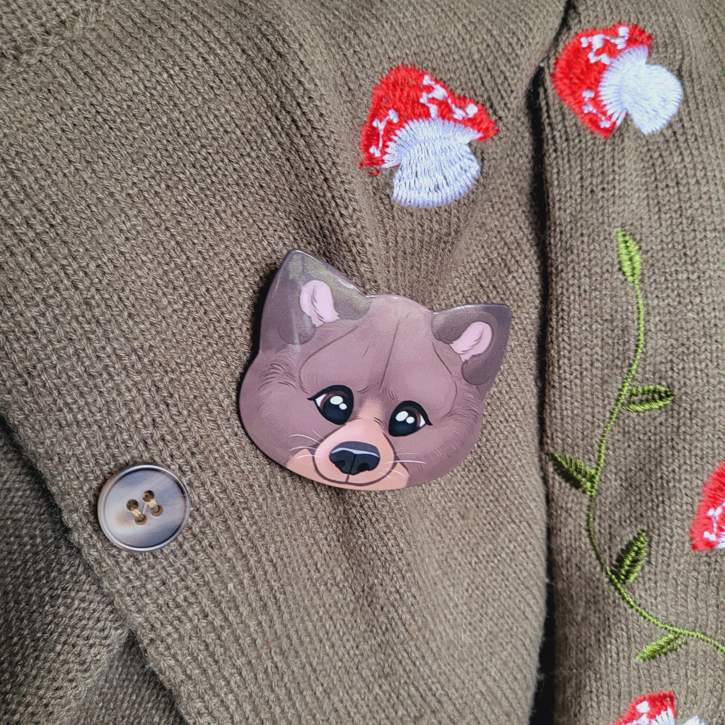 Brown Bear XL Animal Badge