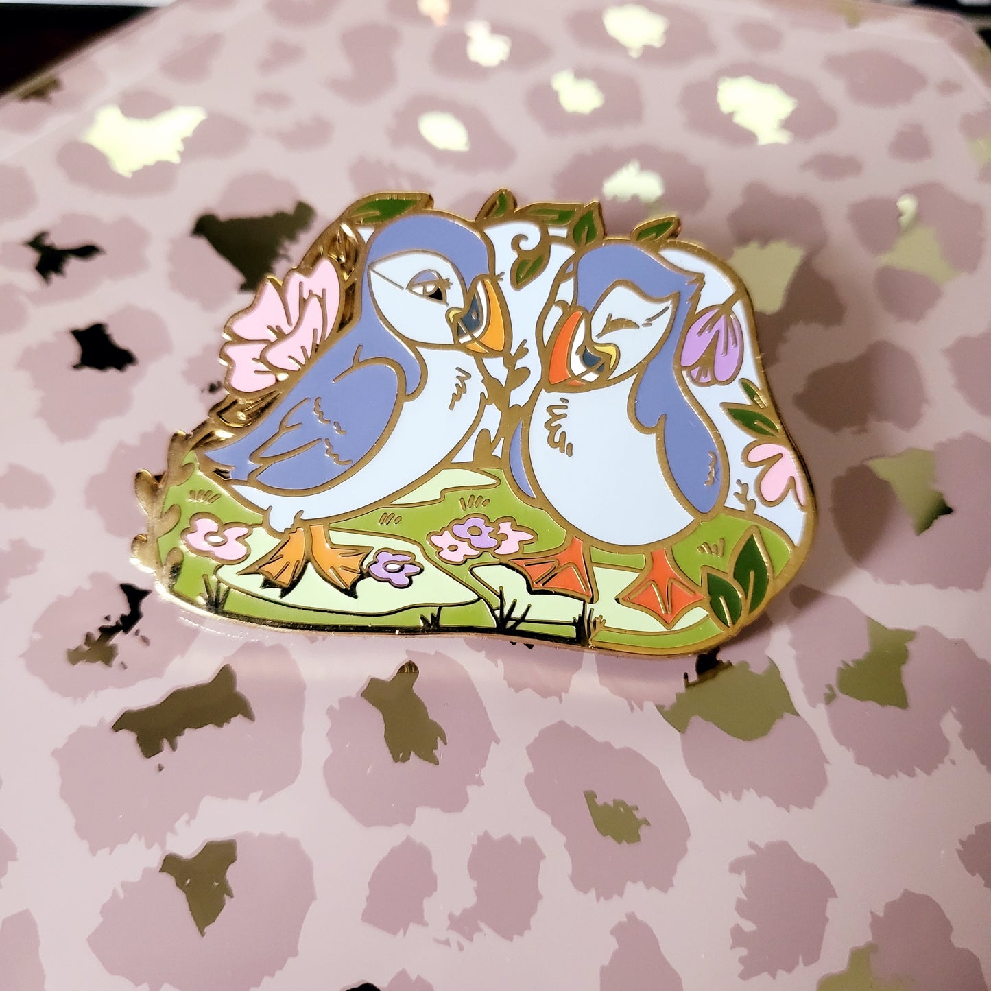 Atlantic Puffins Enamel Pin
