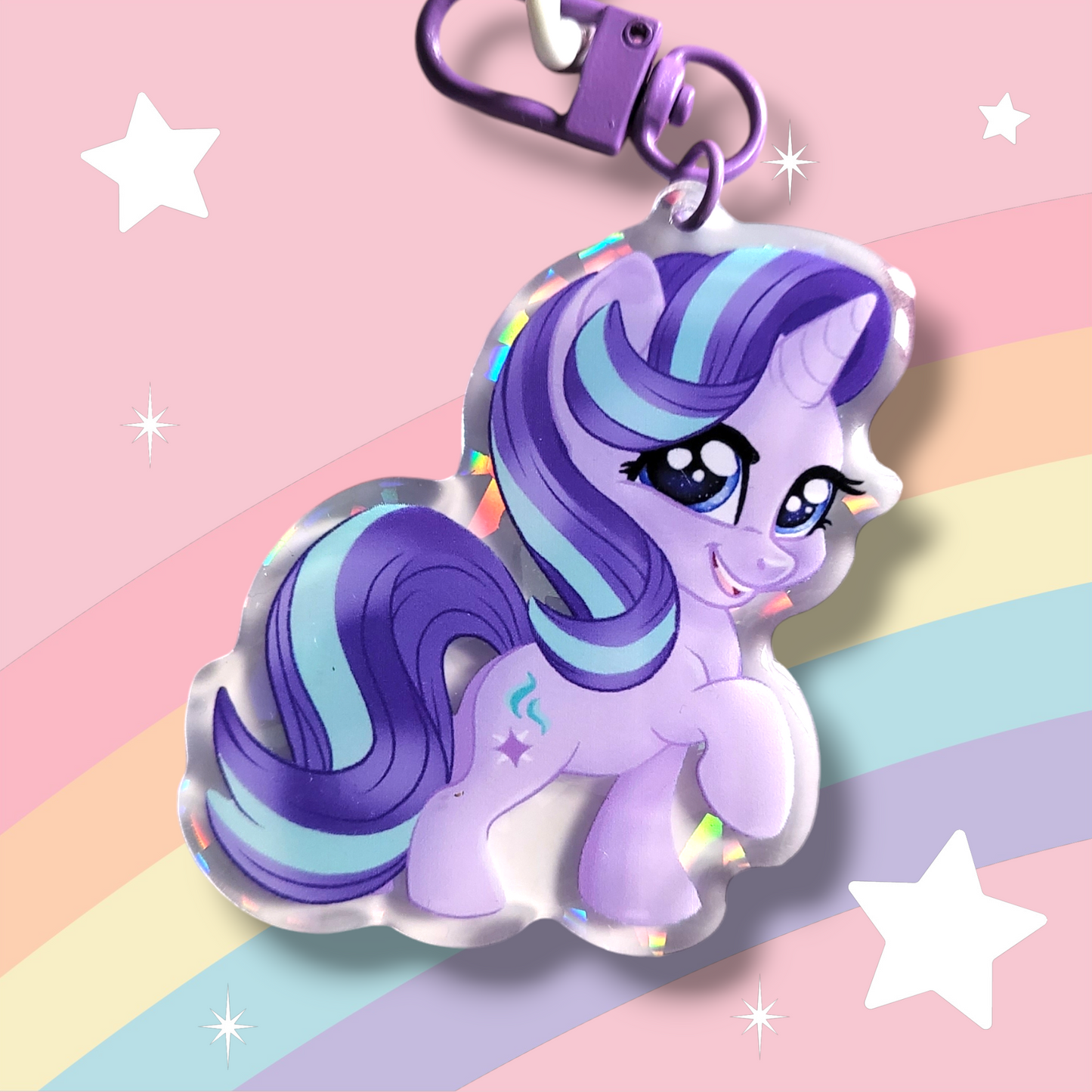 Lavender Glam Holographic Charm