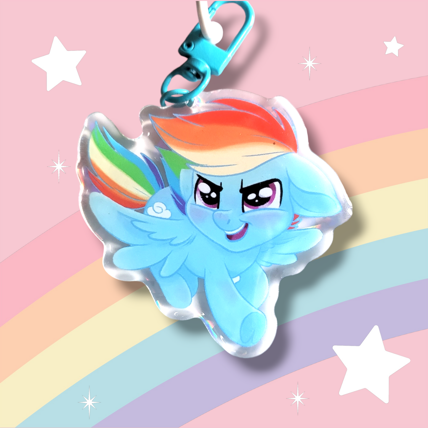 Zippy Rainbow Holographic Charm