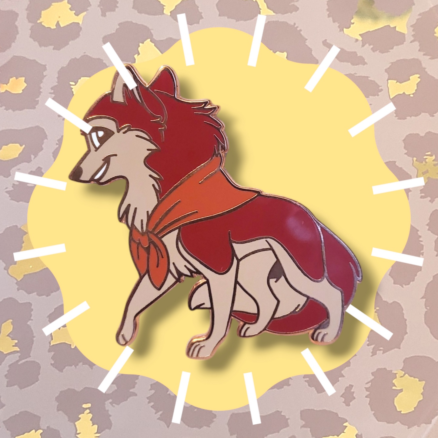 Pretty Red Husky Enamel Pin