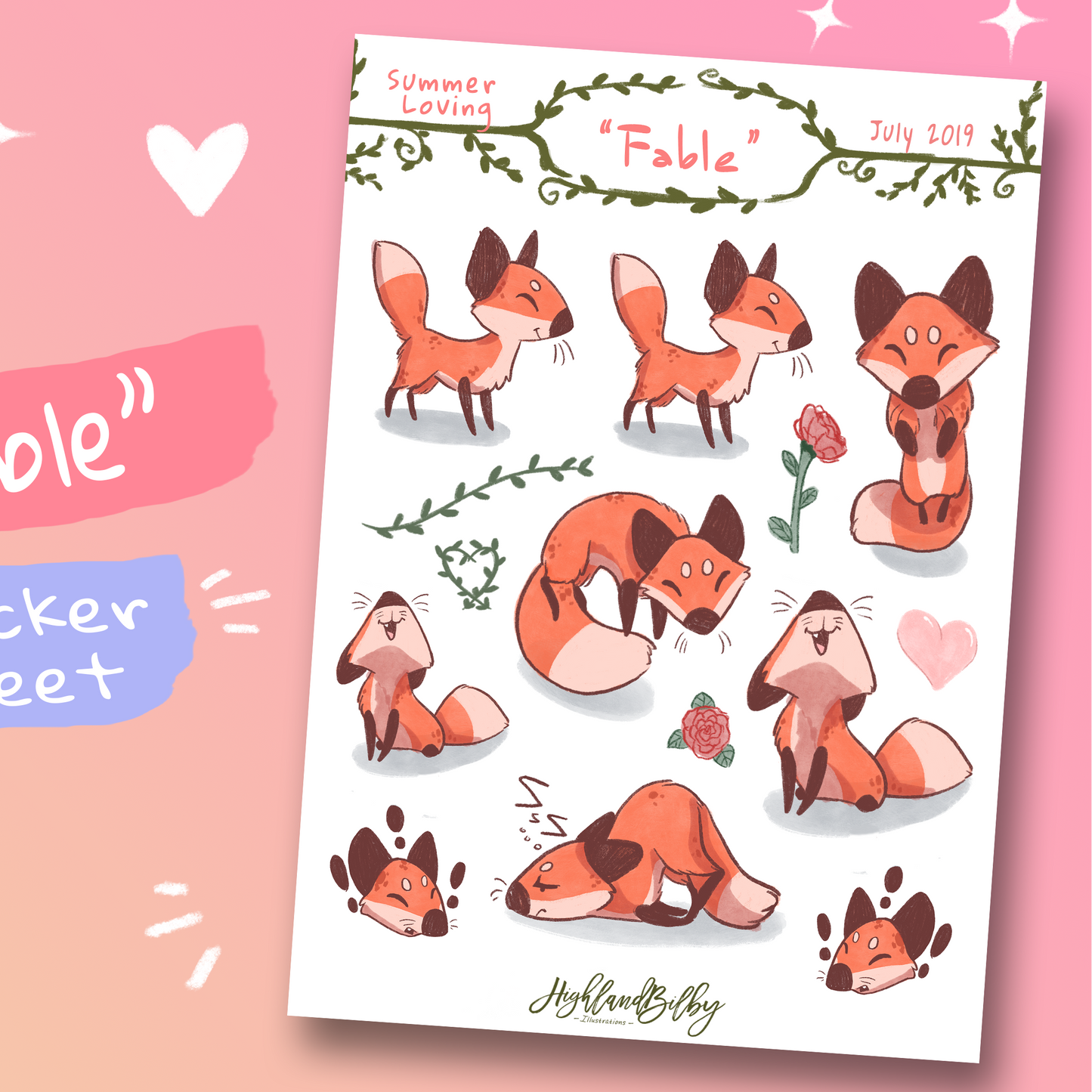 Fable Fox Sticker Sheet