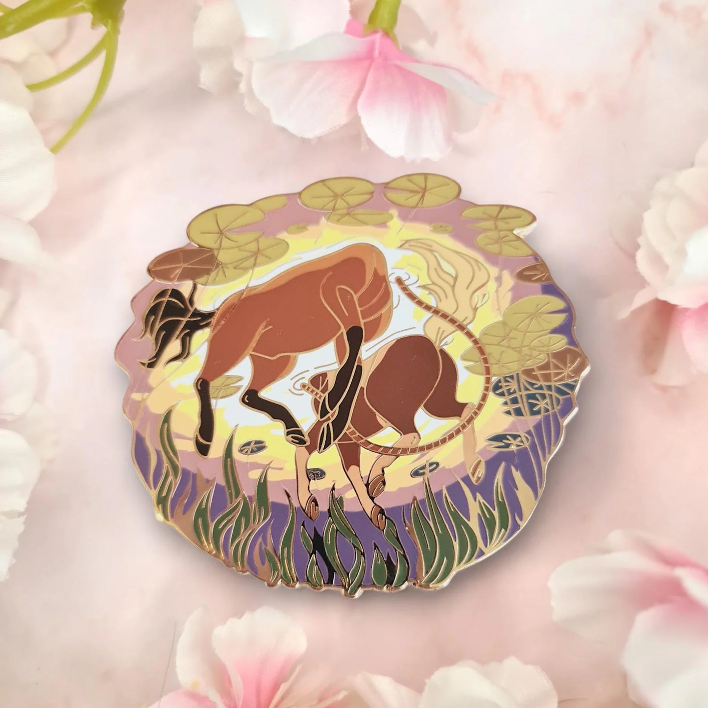 Mustangs Swimming 'Pastel Variant' XL Enamel Pin