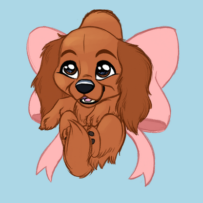 King Charles Spaniel #002  Waggy Tail Keyring