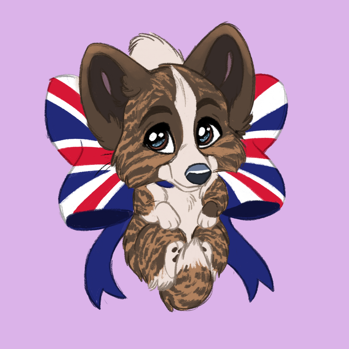 Cardigan Welsh Corgi #004  Waggy Tail Keyring