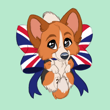 Cardigan Welsh Corgi #004  Waggy Tail Keyring