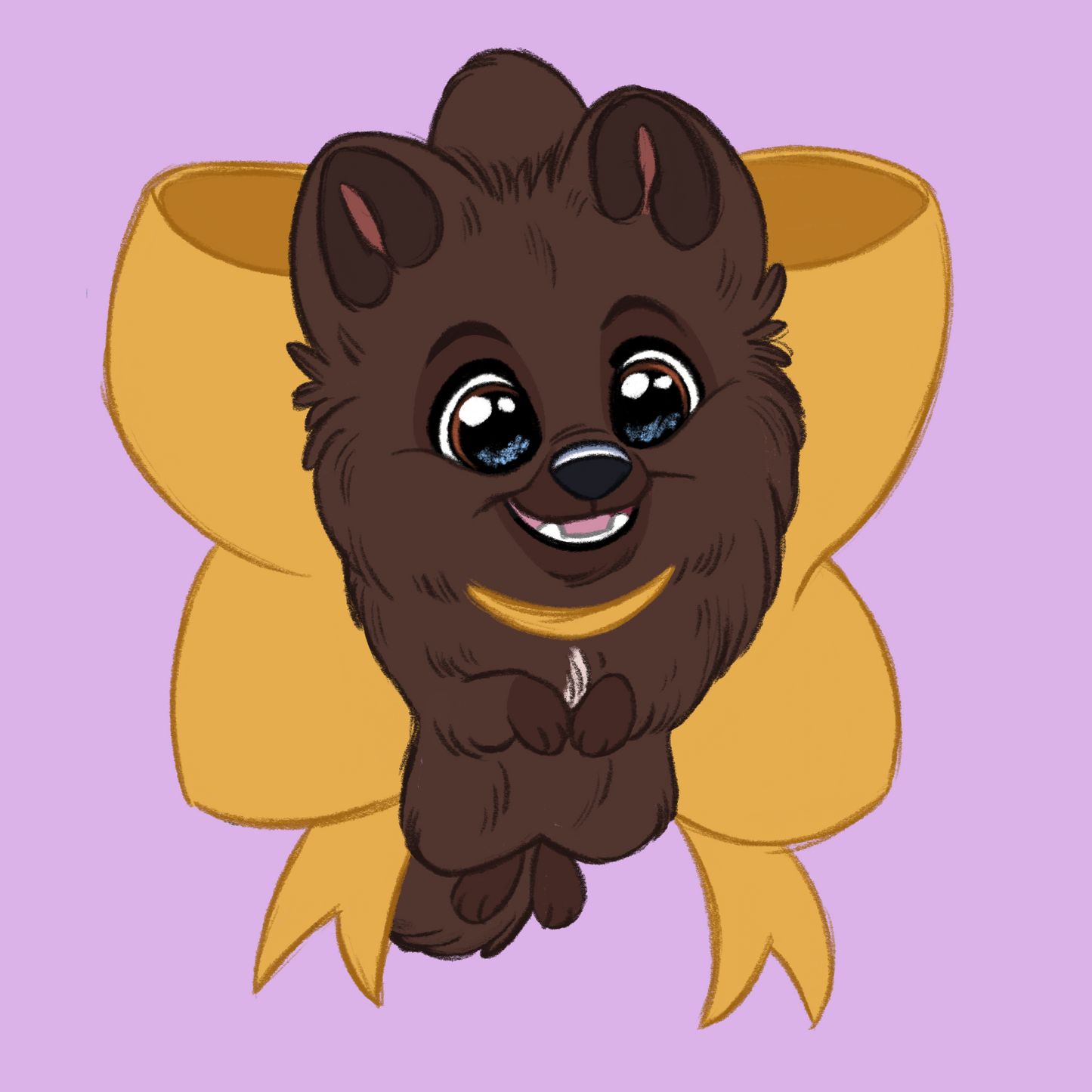 Pomeranian #011  Waggy Tail Keyring