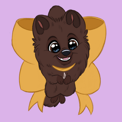 Pomeranian #011  Waggy Tail Keyring
