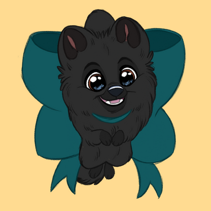 Pomeranian #011  Waggy Tail Keyring