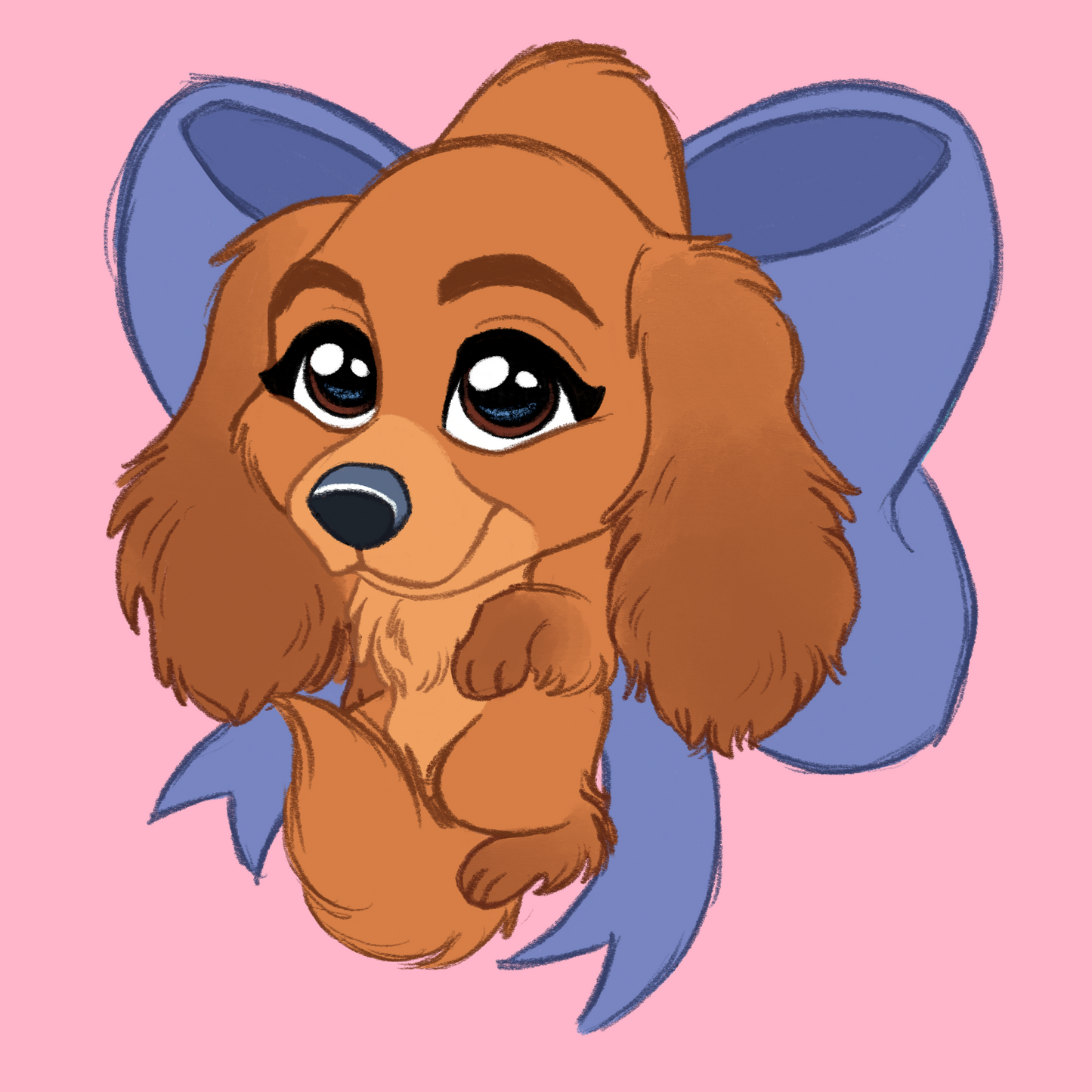 Cocker Spaniel #015  Waggy Tail Keyring