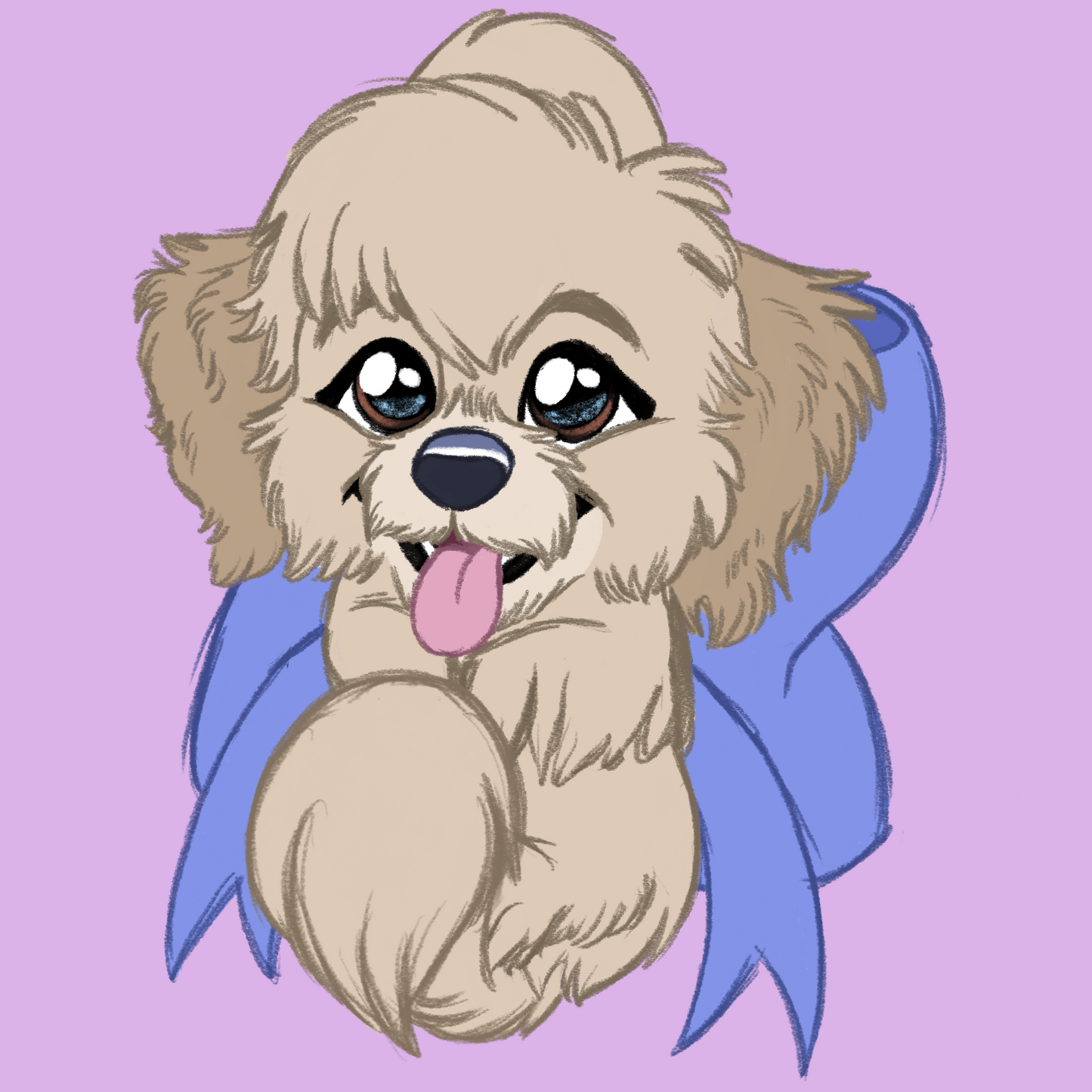 Havanese #016  Waggy Tail Keyring