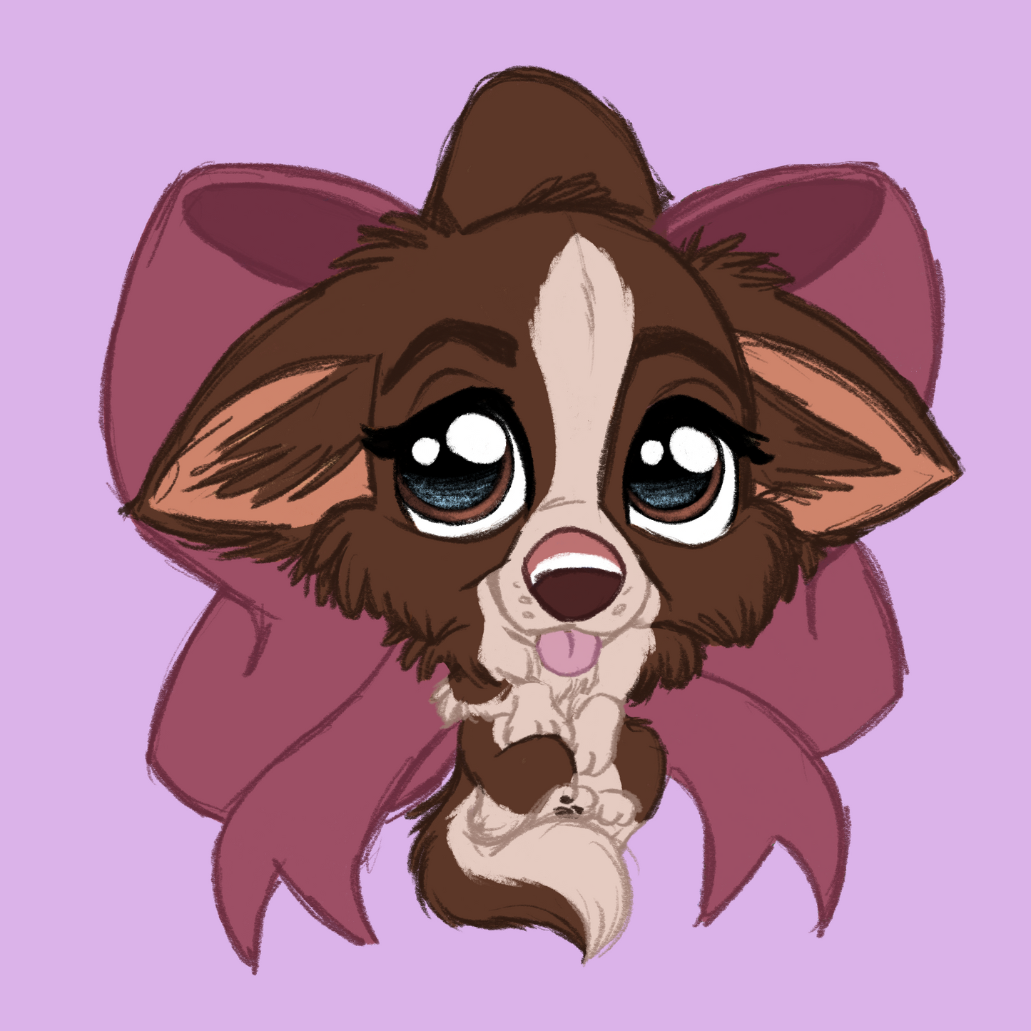 Long Hair Chihuahua #022  Waggy Tail Keyring