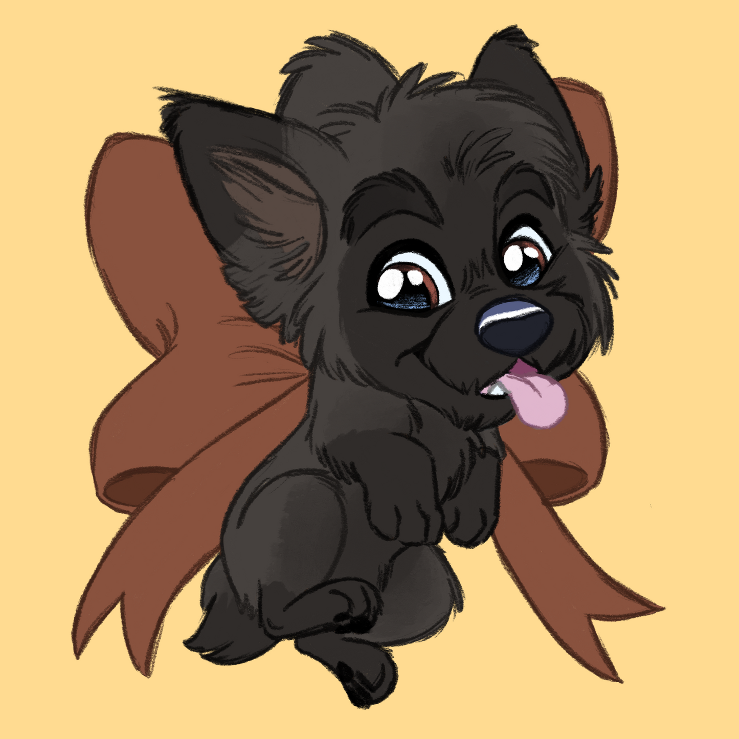 Cairn Terrier #024  Waggy Tail Keyring
