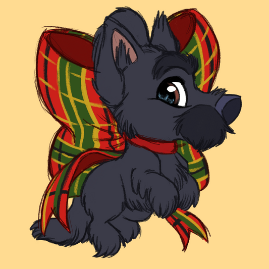 Scottish Terrier #026  Waggy Tail Keyring
