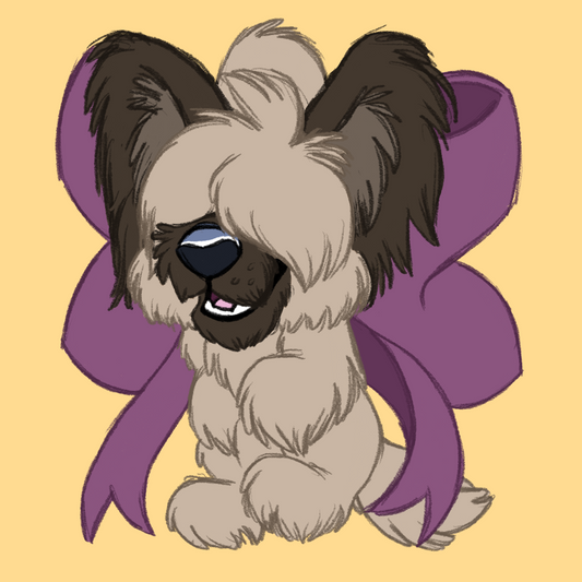 Skye Terrier #027  Waggy Tail Keyring