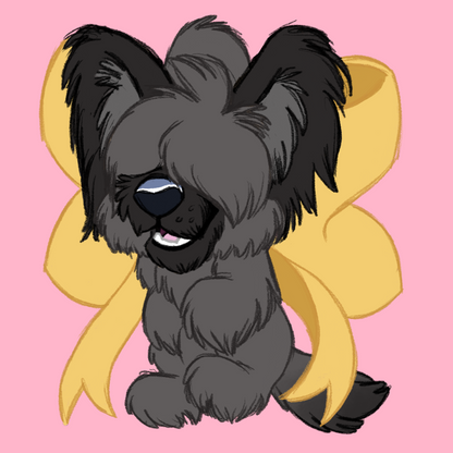 Skye Terrier #027  Waggy Tail Keyring