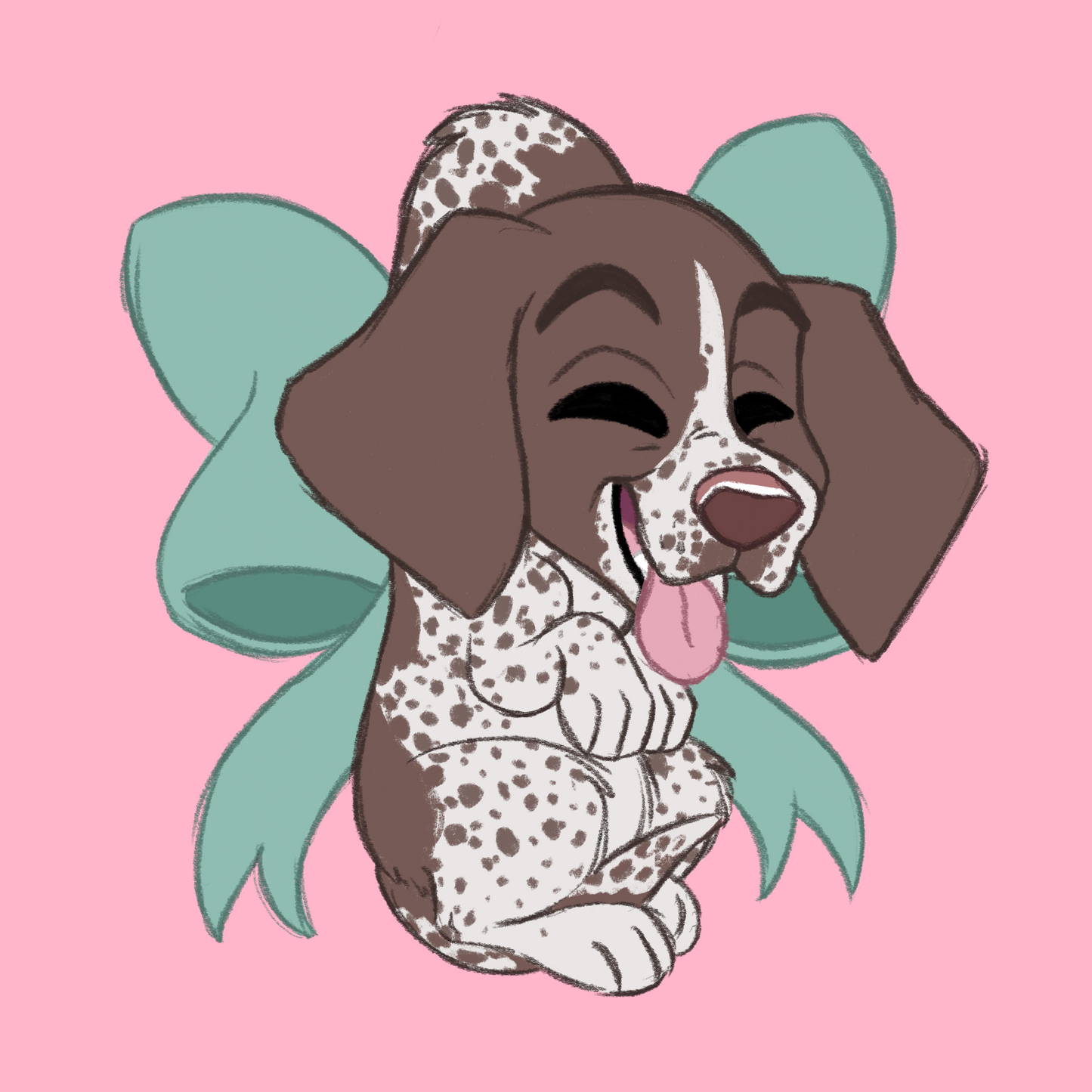 German Shorthair Pointer #030  Waggy Tail Keyring