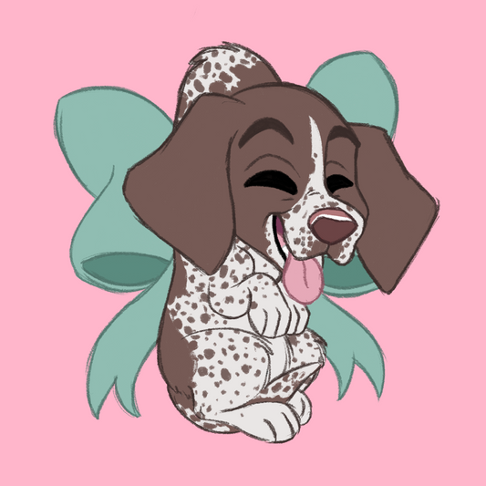 German Shorthair Pointer #030  Waggy Tail Keyring