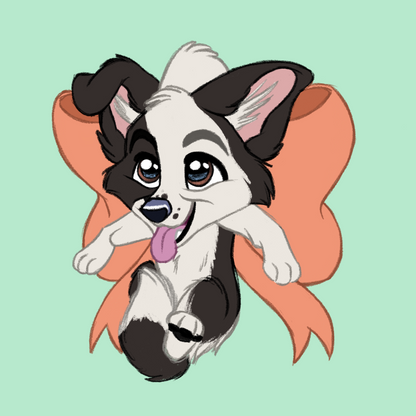 Border Collie #033  Waggy Tail Keyring