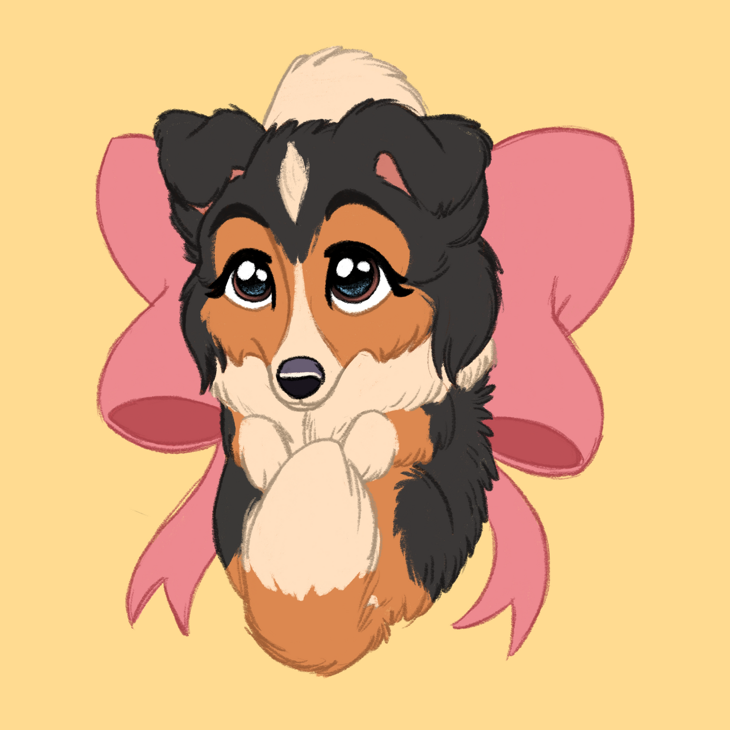 Shetland Sheepdog #035  Waggy Tail Keyring