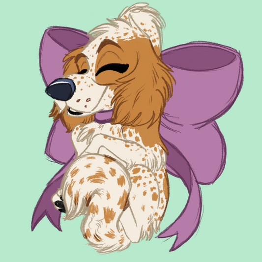 English Setter #042  Waggy Tail Keyring