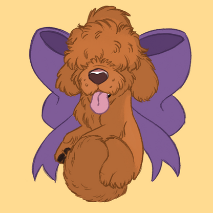 Labradoodle #044  Waggy Tail Keyring