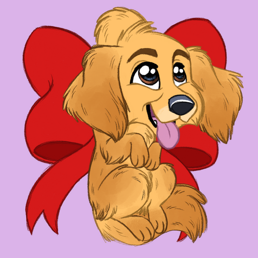 Golden Retriever #046  Waggy Tail Keyring