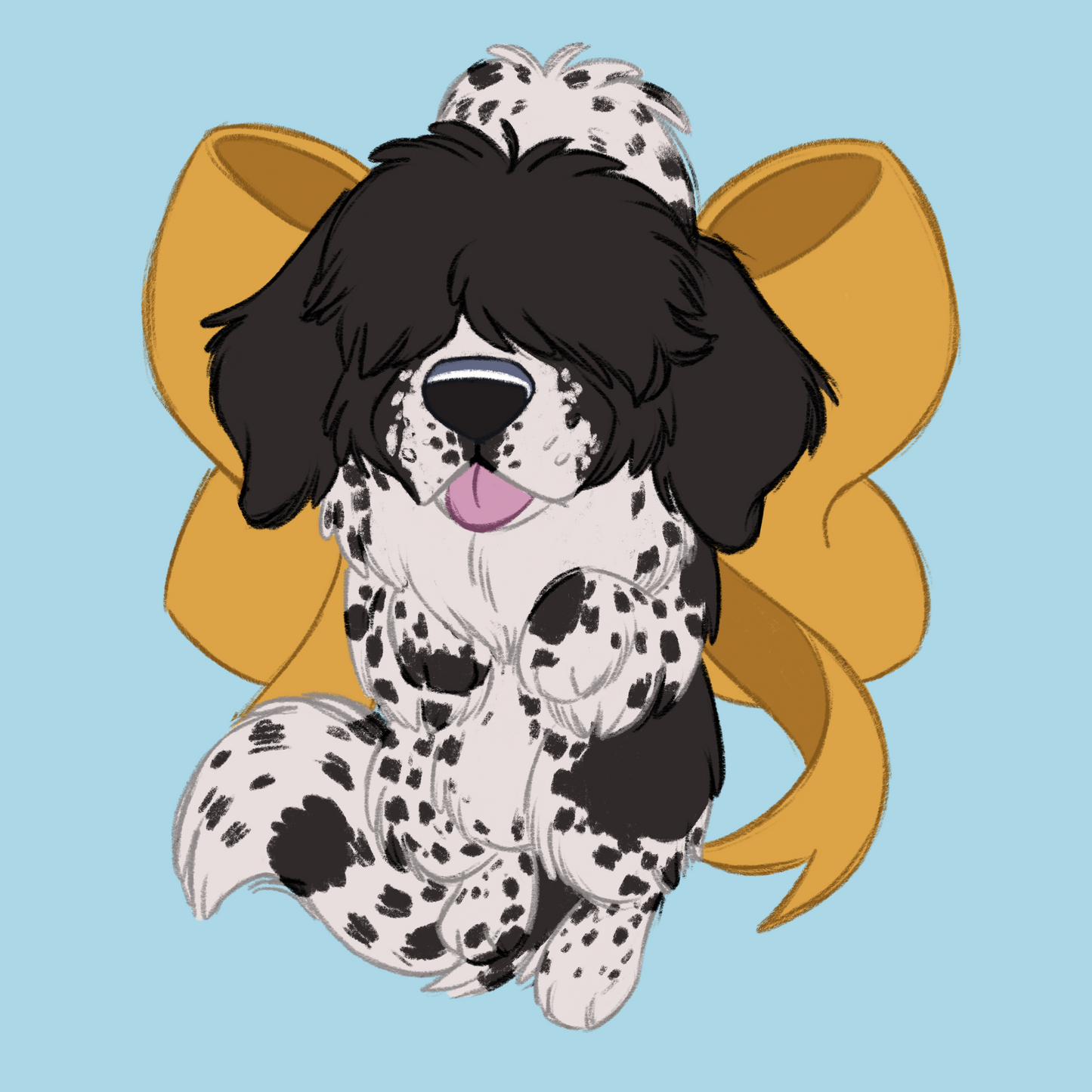 Newfoundland #050  Waggy Tail Keyring