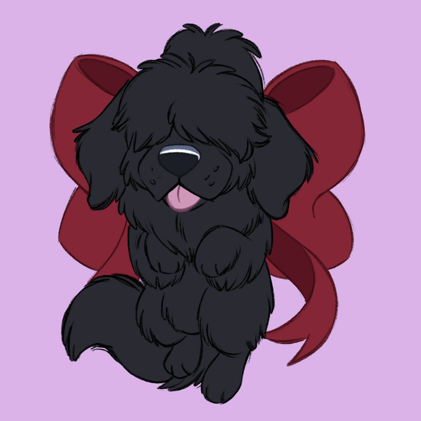 Newfoundland #050  Waggy Tail Keyring