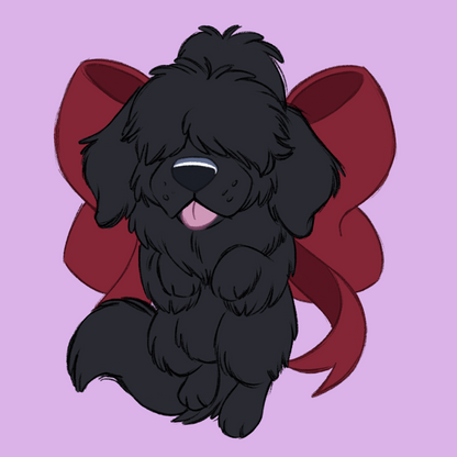 Newfoundland #050  Waggy Tail Keyring