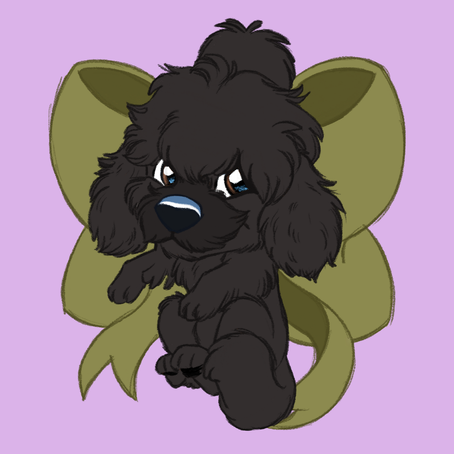 Cockapoo #051  Waggy Tail Keyring
