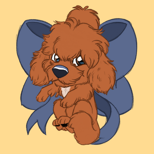 Cockapoo #051  Waggy Tail Keyring