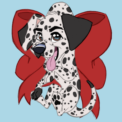 Dalmatian #063  Waggy Tail Keyring