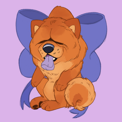 Chow Chow #064  Waggy Tail Keyring