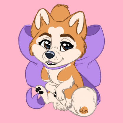 Akita #066  Waggy Tail Keyring