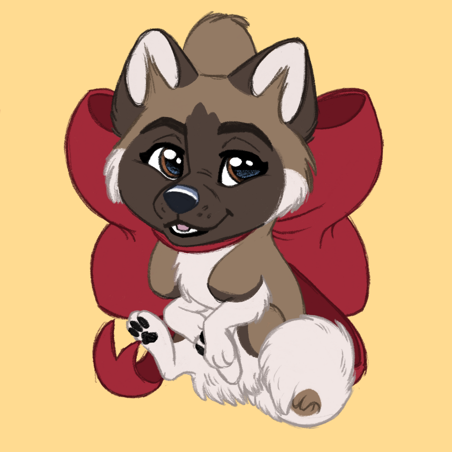 Akita #066  Waggy Tail Keyring