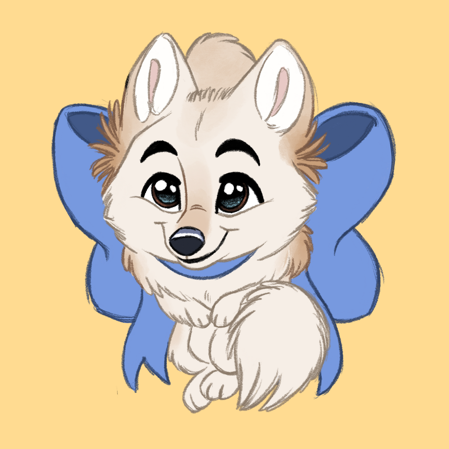 German Spitz #067  Waggy Tail Keyring