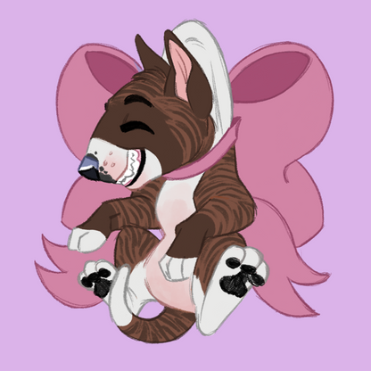 English Bull Terrier #076  Waggy Tail Keyring