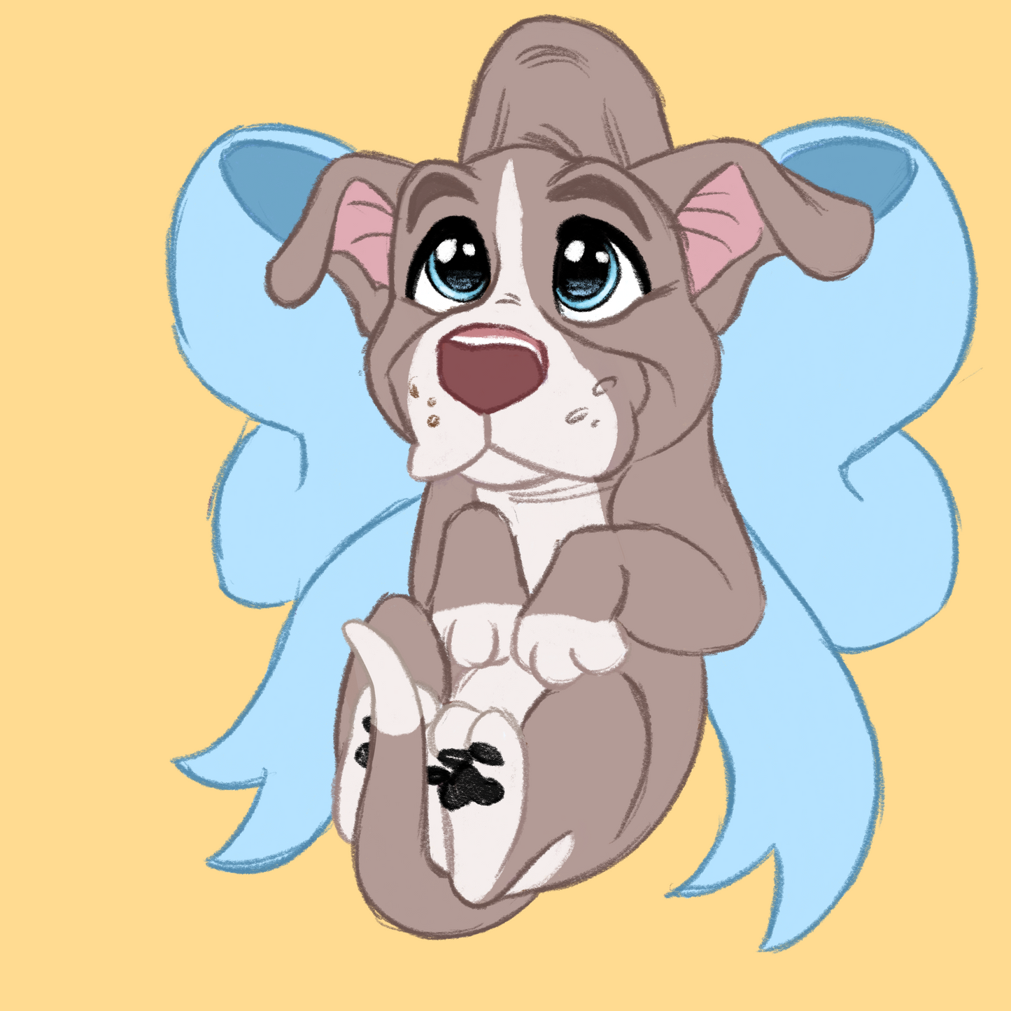 American Pitbull #079  Waggy Tail Keyring