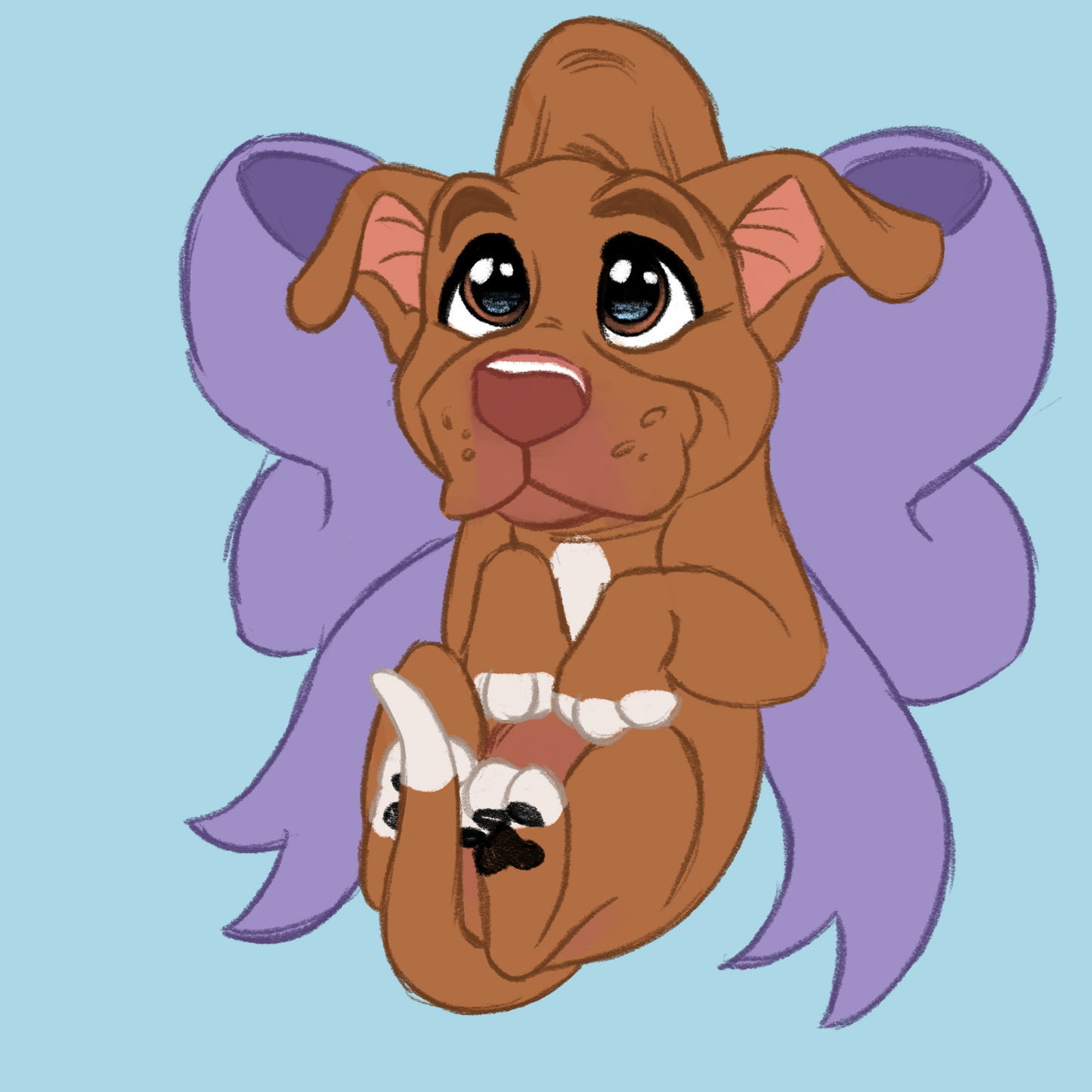 American Pitbull #079  Waggy Tail Keyring