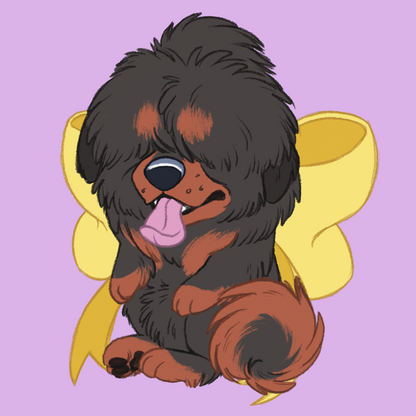 Tibetan Mastiff #082  Waggy Tail Keyring