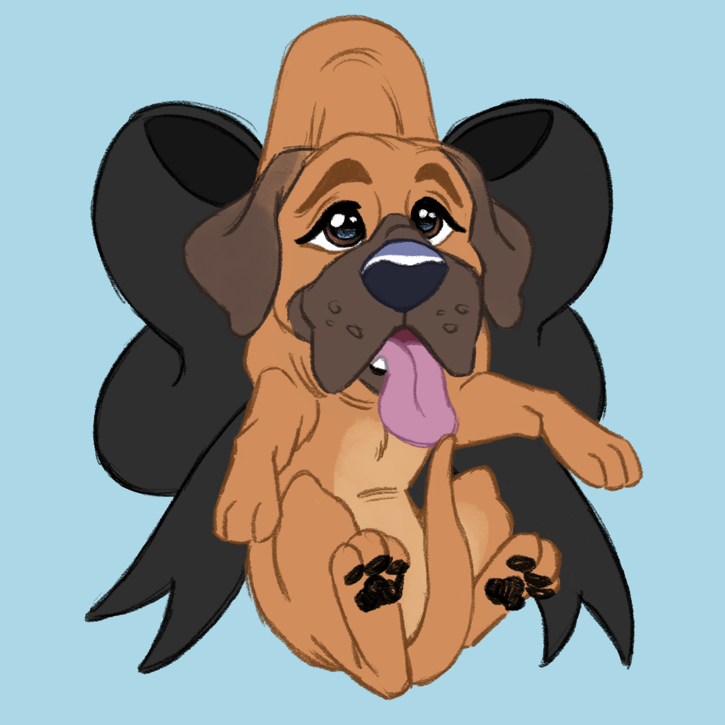 Bull Mastiff #084  Waggy Tail Keyring