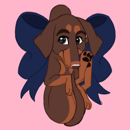 Doberman (Natural) #085  Waggy Tail Keyring