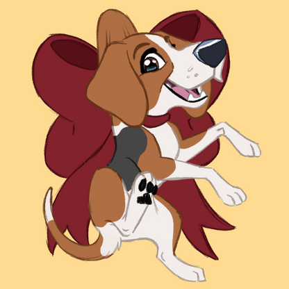 Foxhound #086  Waggy Tail Keyring