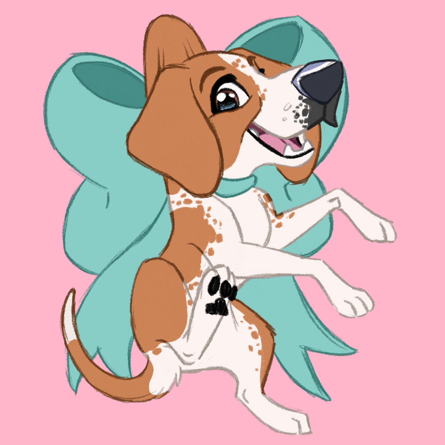 Hound Breeds - Scruff Puppy Vinyl Stickers