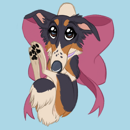 Borzoi #091  Waggy Tail Keyring